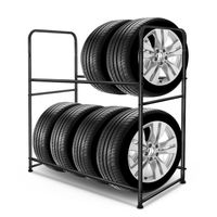 LILIIN Support mural pour pneus de voiture - Jusqu'à 50 kg - Avec kit de montage Support de pneu en acier pour garage