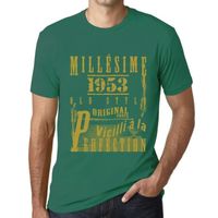 Homme Tee-Shirt Millésime Vieilli À La Perfection 1953 70 Ans T-Shirt Cadeau 70e Anniversaire Vintage Année 1953