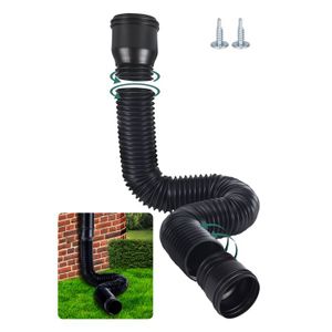 Rallonge De Tuyau De Descente, Conector De Gouttière Flexible Para Tuyau De Drainage Des Eaux Pluviales Le Noir 89901127