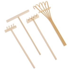 Ibasenice Mini Râteaux Jardin Zen 11,5 Cm – Accessoire Table Sable En Bois, Décoration Bureau Maison, Lot Outil Méditatif