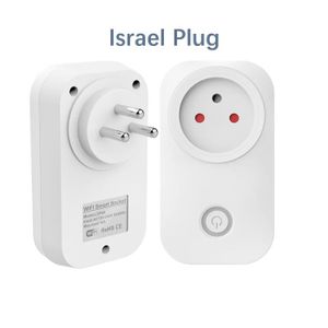 PRISE 3pc - 16a fiche israel - Prise connectée WiFi, ue, 16a, minuterie, pour télécommande vocale, avec Alexa et Go
