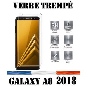 FILM PROTECT. TÉLÉPHONE Pour Samsung Galaxy A8 2018 - Pack de 2 Film Verre Trempé - Protection Ecran