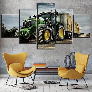 Tracteur fermiers champ harvest single toile murale art box encadrée 
