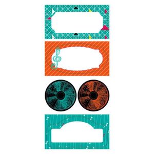 ETIQUETTE CADEAU Clairefontaine - 2 planches d etiquettes cadeaux adhesives - Music