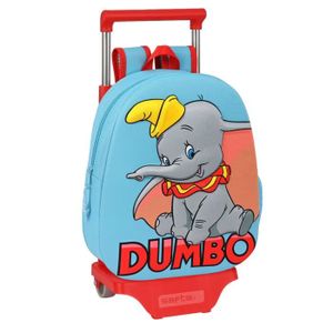 CARTABLE Sac à dos à roulettes maternelle Dumbo Disney 3D 3