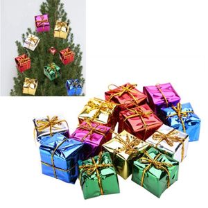 ZHU Coffrets cadeaux 12pcs multi couleur boîte-cadeau de Noël ornements de  fête arbre de Noël décor suspendu pratique