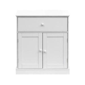 COLONNE - ARMOIRE SDB Armoire de salle de bains avec tiroir et 2 portes en bois blanc - MOBILI REBECCA