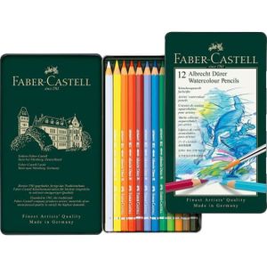 CRAYON DE COULEUR Faber-Castell 117512 Crayons de couleur aquarellables Albrecht Dürer, boîte métal de 12155