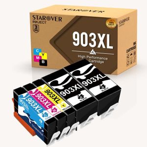 ✓ Pack 4 cartouches compatibles HP 903XL couleur pack en stock -  123CONSOMMABLES