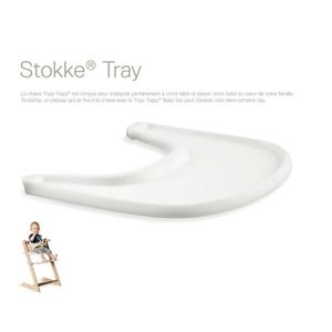 CHAISE HAUTE  Réhausseur - STOKKE - Tripp Trapp Tray - Blanc - Bébé - 6 mois - Mixte