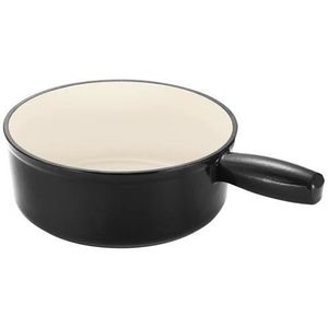 Caquelon fondue poelon casserole avec couvercle acier emaillé 20 cm TBD