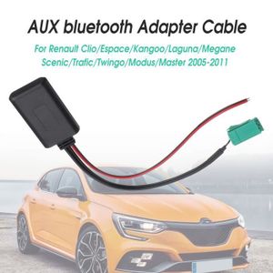 Câble adaptateur d'entrée auxiliaire 3.5mm Jack Audio Cordon Fit Pour  Renault Clio Megane Kangoo Espace Twingo