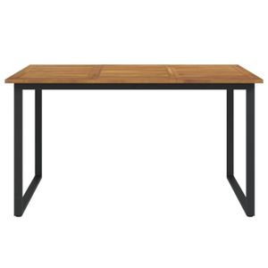 TABLE DE JARDIN  ZERONE Table de jardin et pieds en forme de U 140x80x75 cm bois acacia A319511 DA007