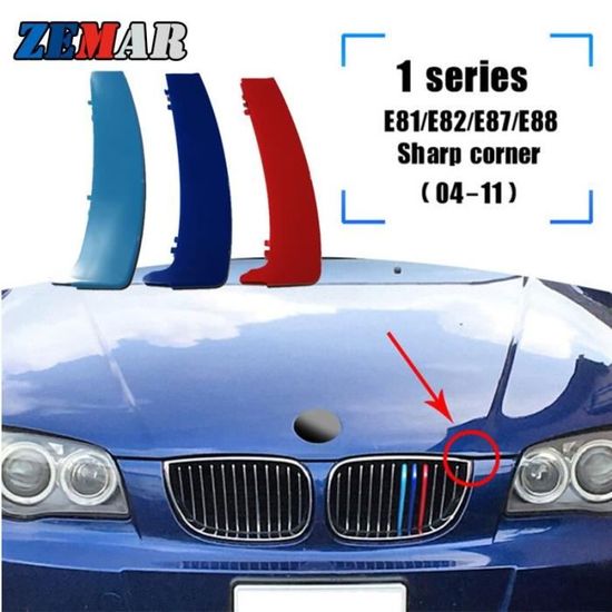 3 pièces ABS voiture course Grille bande pince coupante pour BMW série 1 F20 F21 F40 E87 E82 E81 E88 M puissance Auto [19D158A]