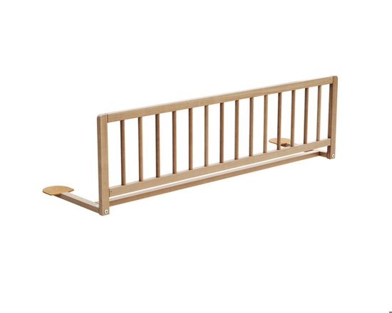 Barrière de lit pour bébé AT4 - ESSENTIEL - Hêtre verni - Réglable - Universel - Bois