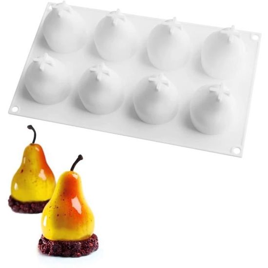 Moules En Silicone En Forme De Poire - Outils De Décoration De Gâteaux - Ustensiles De Cuisson - Moule à Dessert Français - Moule à Gâteau - Moule à Mousse En Silicone