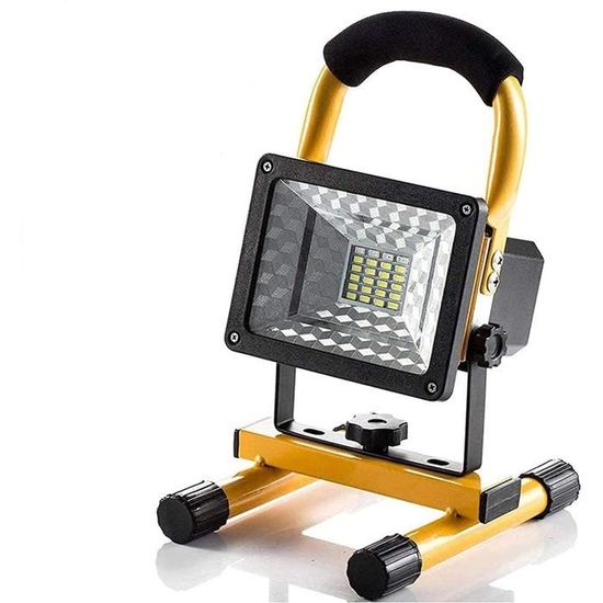Lampe de chantier à LED | Lampe de travail 50W = 500W | Batterie rechargeable | blanc