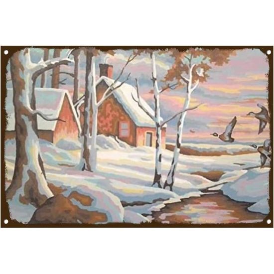 Plaque En Métal Vintage Pour Jardin Motif Fleurs Galanthus Nivalis 20,3