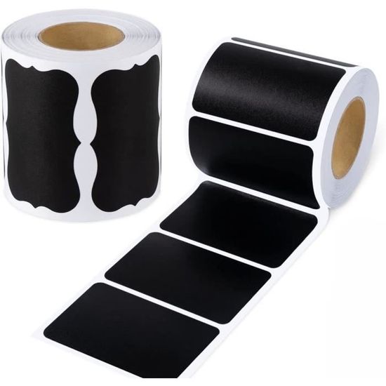 Wrapables Ovale Tableau Noir étiquettes/Stickers Avec Stylo