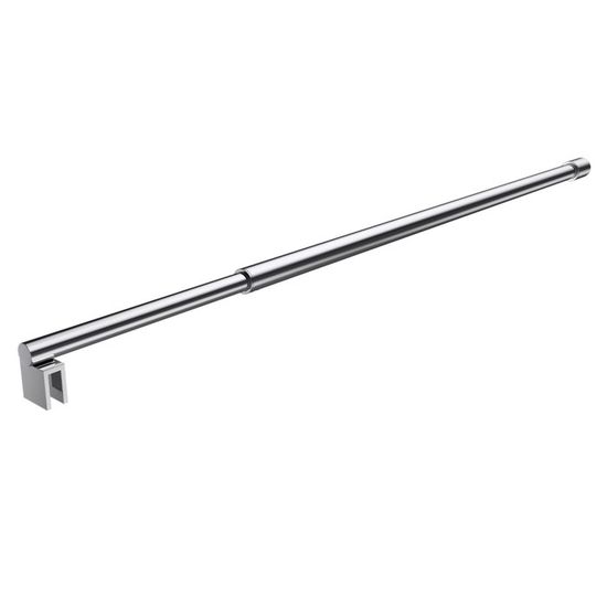 Barre De Stabilisation Télescopique Pour Verre De Douche - Longueur Réglable 75 à 135 Cm - Chrome - Verre 6-10 Mm - 5