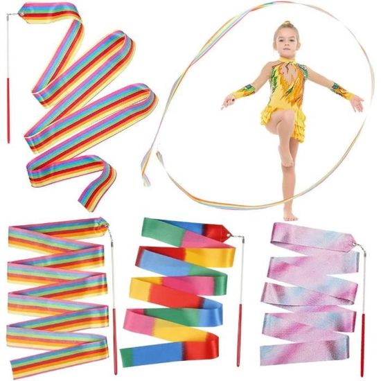 Pièces - Rubans de danse - Rubans de danse scintillants de 200 cm - Bâtons de ruban pour la gymnastique rythmique - Rubans de danse - Sport Pièces - Rubans de danse - Rubans de danse scintillants de 200 cm - Bâtons de ruban pour la gymnastique rythmique - Rubans de danse - Sport