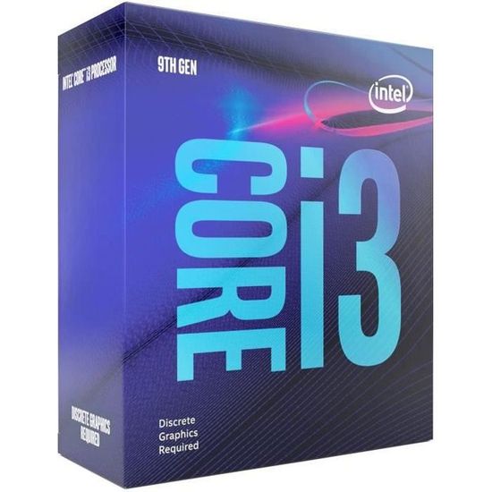 INTEL Processeur Core i3 i3-9100F Quad-core - 3,60 GHz Pack - 6 Mo Cache - 4,20 GHz Vitesse