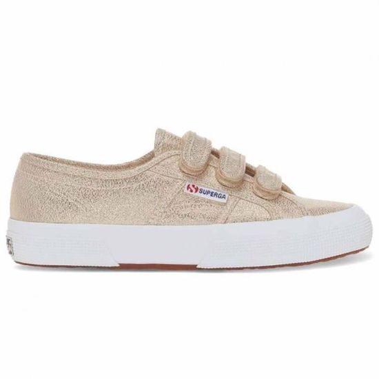Baskets femme SUPERGA 2750 Straps Lame Jaune Scratch