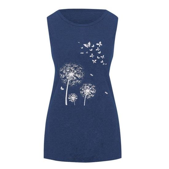 Débardeur Femme Basique Tricoté - Sans Manches, Col Rond, Blanc, Polyester, Neuf Avec étiquette