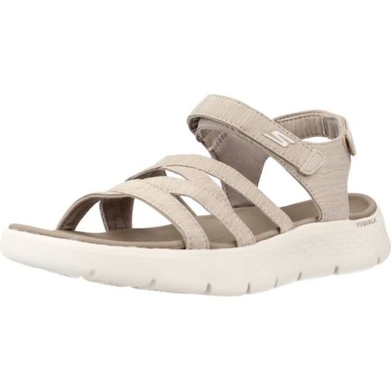 Sandale nu pieds femme Skechers 136698 en textile marron taille