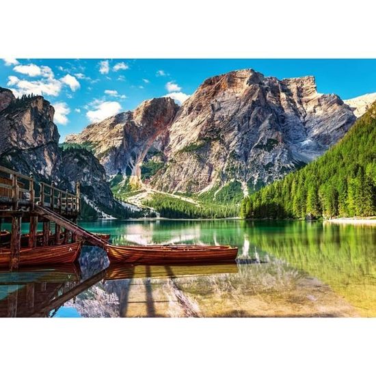 Puzzle Adulte Dolomites Montagne Et Lac Italie - 1000 Pieces - Collection Paysage