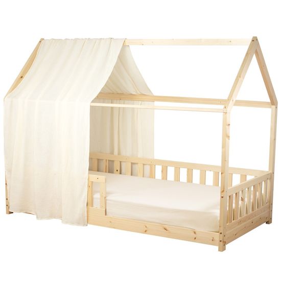 90x190 Ciel De En Gaze De Coton Sevira Kids - Made In France Lit Cabane