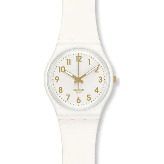 SWATCH FEMME 33MM BRACELET SILICONE BOITIER PLASTIQUE QUARTZ MONTRE GW164 -  Cdiscount Bijouterie