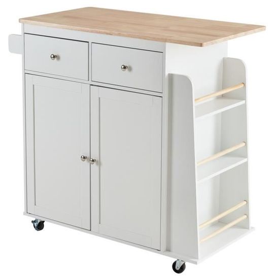 Îlot de cuisine chariot avec plan de travail rabattable mobile 120 cm roulettes service tiroir armoire chêne sonoma 92.9 x 120 x 43.5 cm Îlot de cuisine chariot avec plan de travail rabattable mobile 120 cm roulettes service tiroir armoire chêne sonoma 92.9 x 120 x 43.5 cm