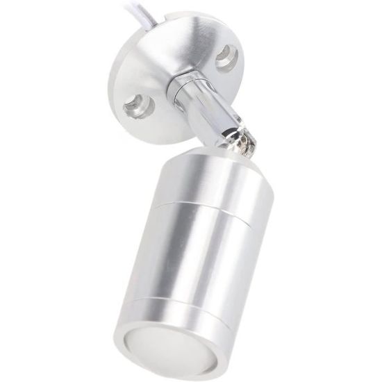 Spot LED Pour Vitrine/armoire - Angle Réglable 180°, 2W 4000K, Câble 1.85m, Alimentation 220V - 6