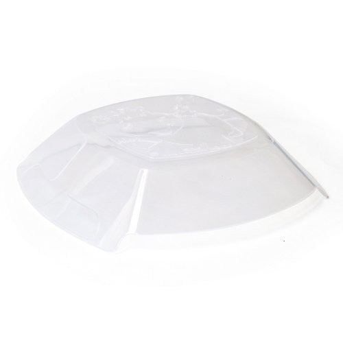 MILL'O BÉBÉ Couvre-assiette micro-ondable pour assiette creuse carrée -Chouette- - Polypropylène - Translucide