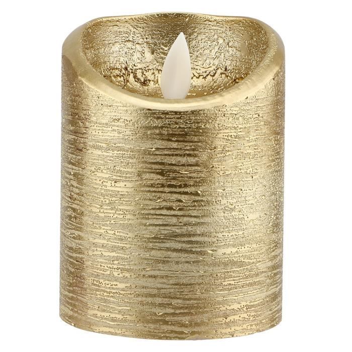 BOYOU Led Bougie sans flamme Batterie Bougie électrique à flamme oscillante en or Mariages (S)