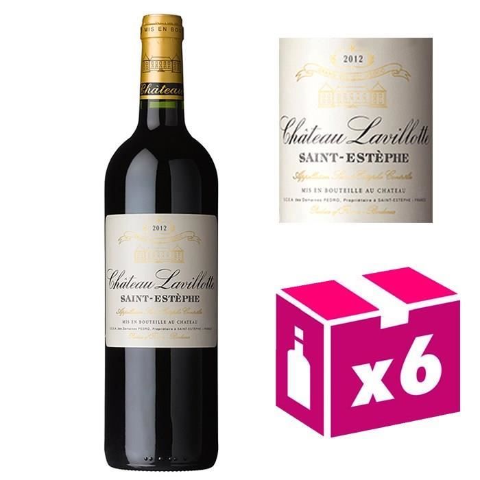 6 bouteilles Château Lavillotte - St Estèphe 2012