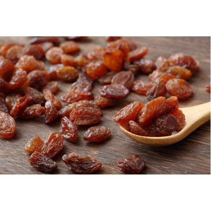 Raisins secs,de smyrne,déshydratés, Sultanine, sac refermable 1 kg