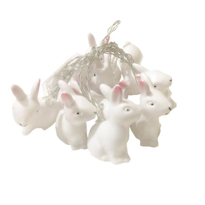 Lapin de Pâques LED Guirlande lumineuse USB Lampe de cour créative Bande dessinée Lumière décorative pour Bar ECLAIRAGE DE MEUBLE