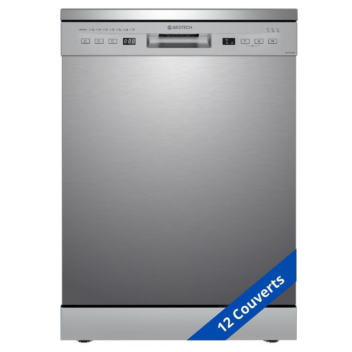 GEDTECH™ GLV1249SL - Lave-vaisselle posable - 12 couverts - 49 dB - Classe E - Départ différé