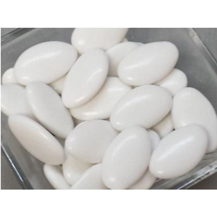 Boite 1kg Dragées Chocolat - Blanc
