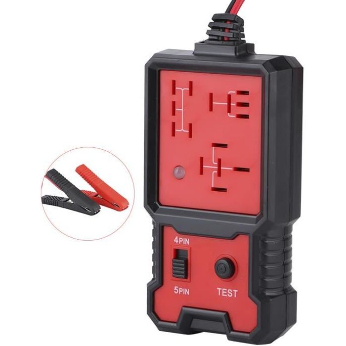 Garosa Testeur de relais Testeur de Relais Voiture 12V Portable Outils de Diagnostic Affichage LED 4 Broches 5 Broches pour