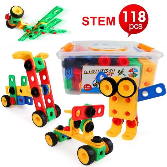 LBLA Jeu de Construction,Jue Enfant 3 Ans,Joux Enfant 4 Ans Garçon Fille,Jouet Enfant 5 Ans Garçon,Bloc de Construction