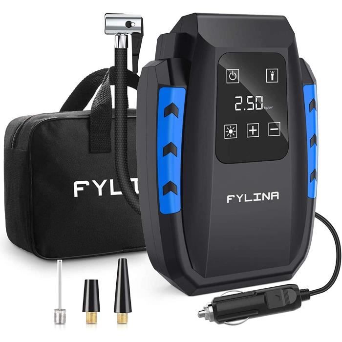 FYLINA Compresseur d'air Portable voiture Gonfleur numérique- 12V 150W