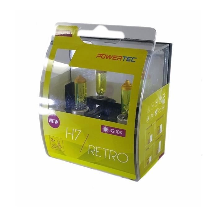 Ampoules vintage jaune H7