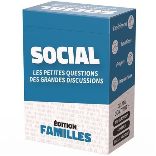 Jeu de cartes SOCIAL Familles Les Petites Questions des Grandes Discussions Multicolore