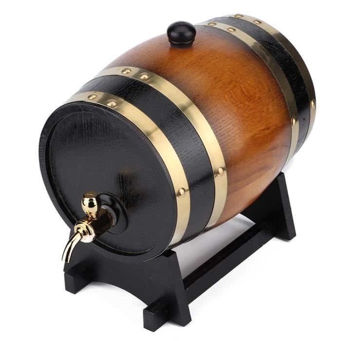 DUOKON 3L grande capacité rétro couleur chêne bois rouge baril de vin seau Keg conteneur de stockage pour la maison