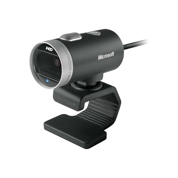 MICROSOFT Webcam LifeCam Cinema - Filaire USB 2.0 - Caméra couleur - 1280x720 - Microphone intégré - Noir