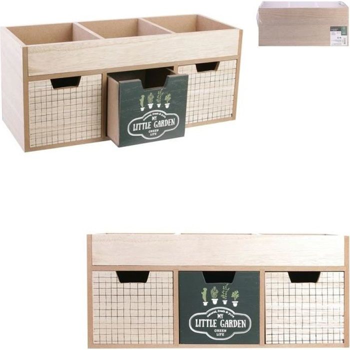 THE HOME DECO FACTORY Rangement M6 - 3 tiroirs