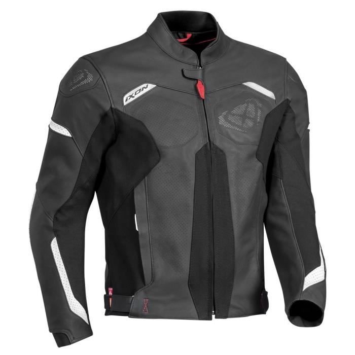 IXON Blouson moto Rhino - Noir et Blanc